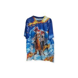 Dragon Ball Z Anime Manga Goku and Vegeta Full Print Shirt Large